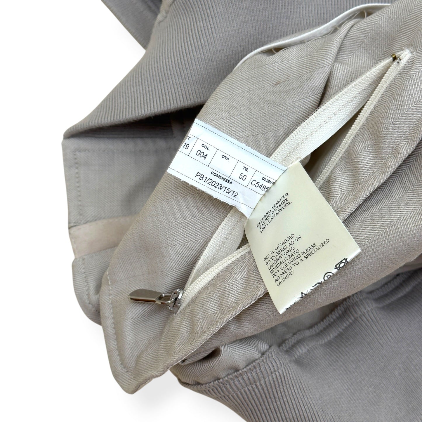 THOM SWEENEY WOOL ZIP-UP GILET STONE 50 / M | Medium, Stone