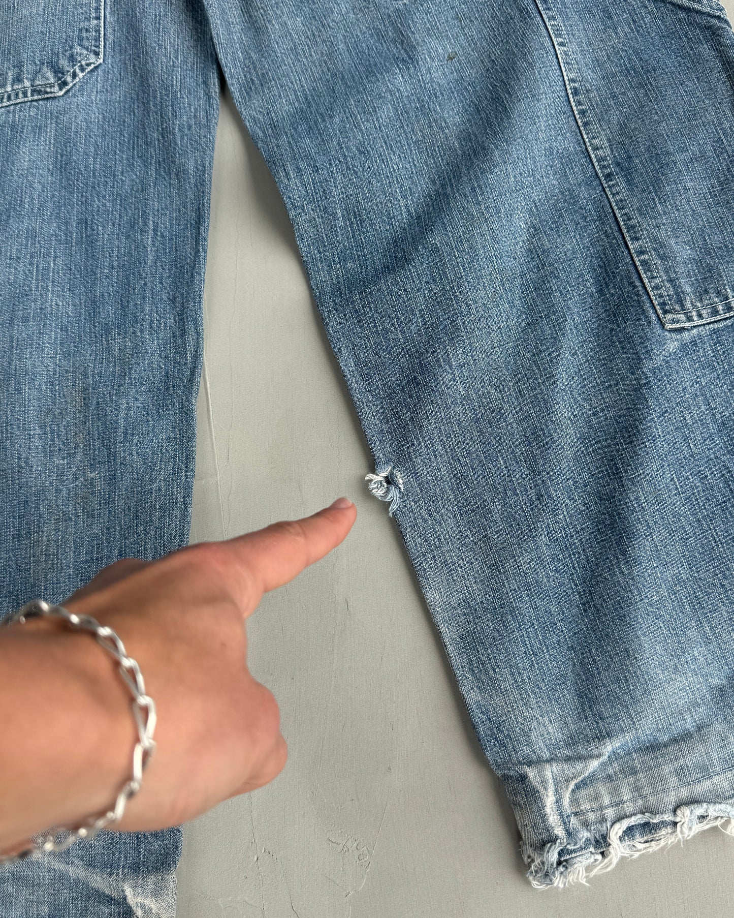 90'S STACCATO WIDE LEG DISTRESSED JEANS