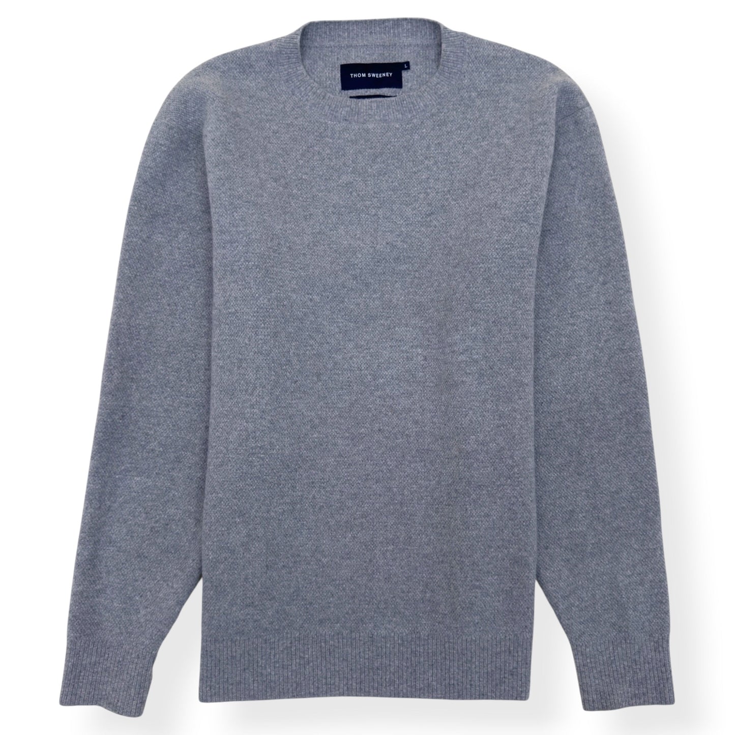 THOM SWEENEY WOOL CREWNECK SWEATER GREY L | Large, Grey