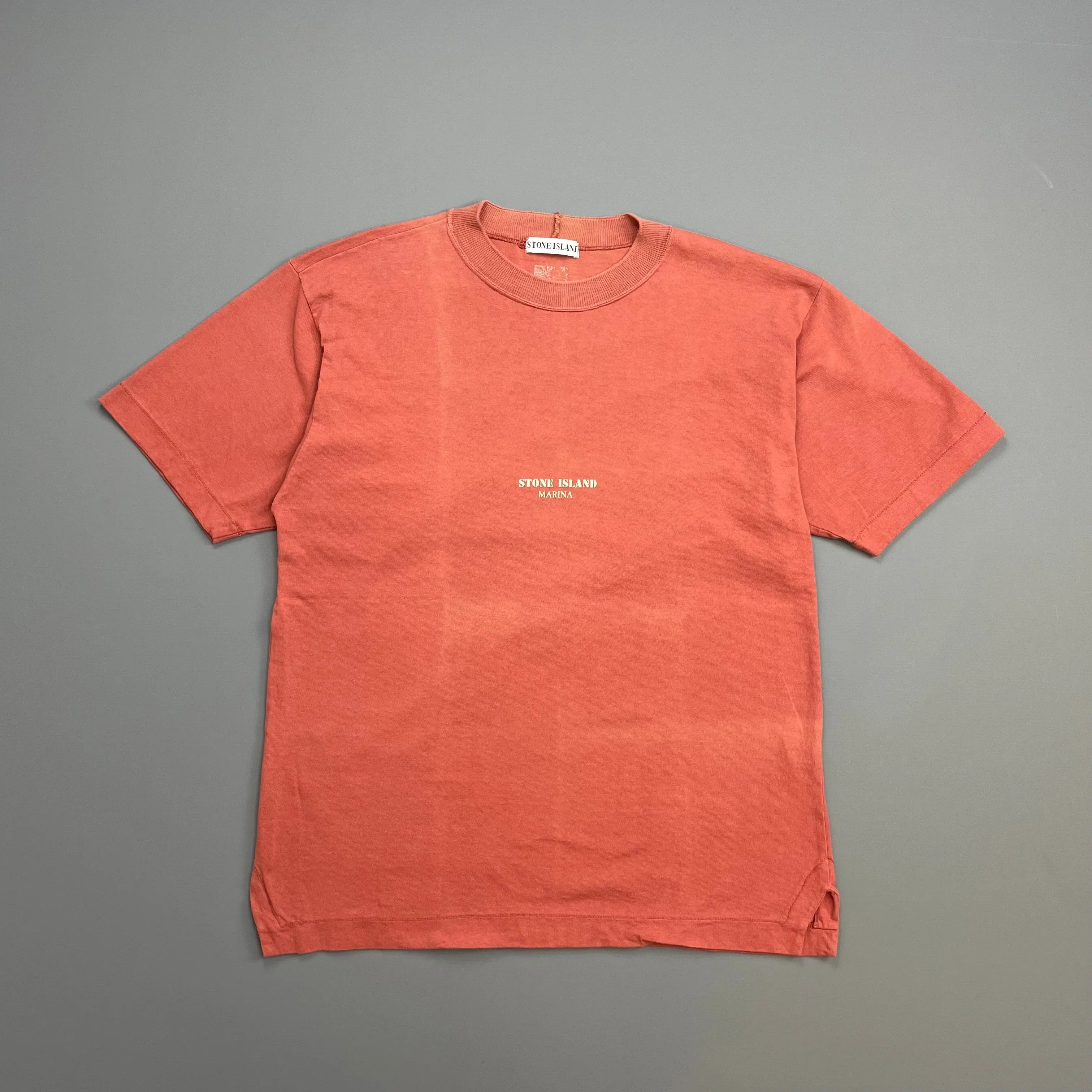 Stone Island Peach 1980s Marina Spellout T-Shirt – Known Source