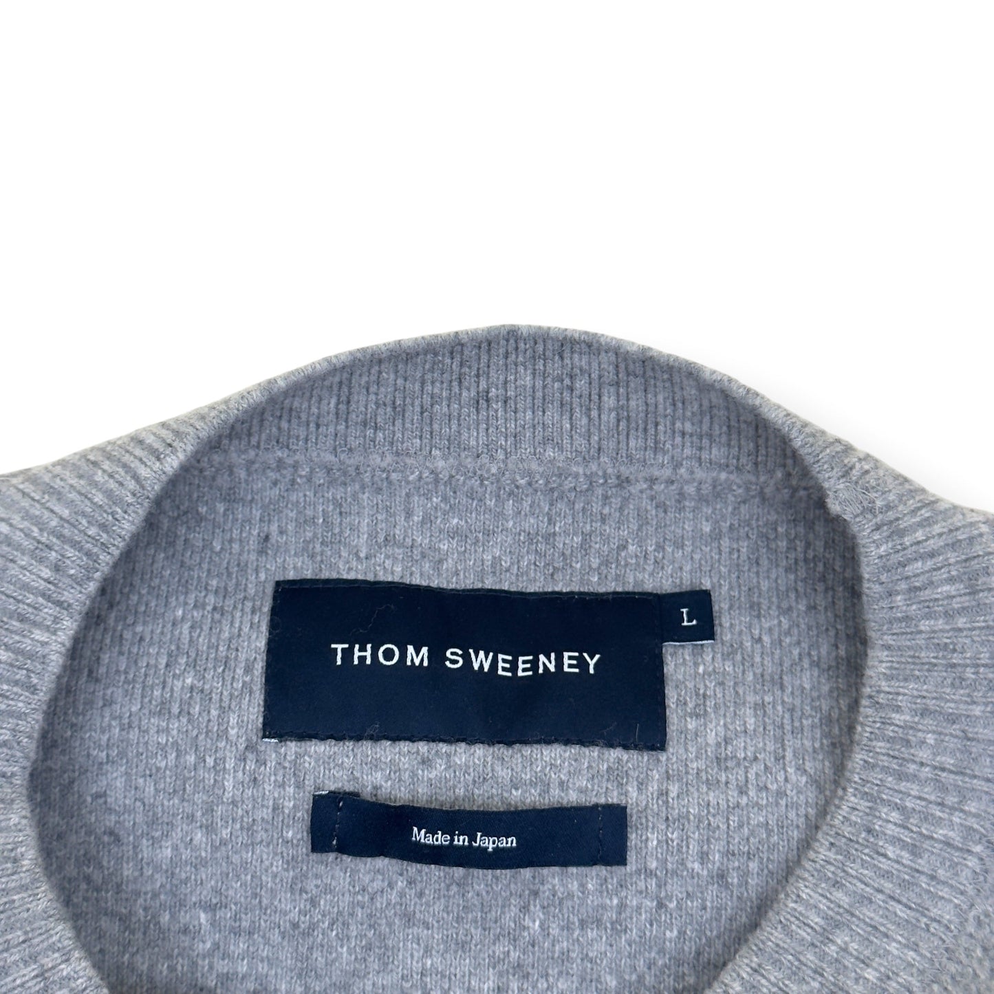 THOM SWEENEY WOOL CREWNECK SWEATER GREY L | Large, Grey
