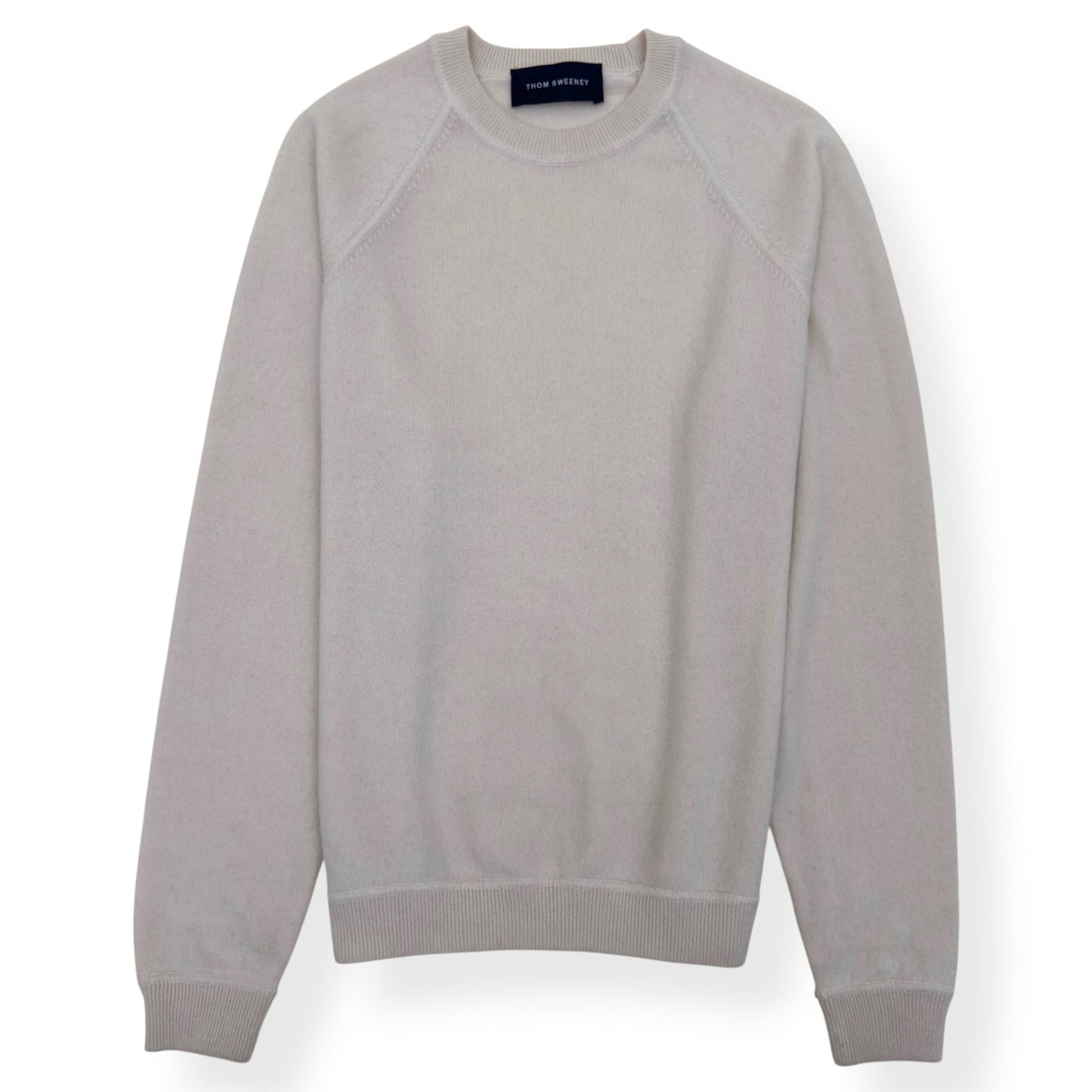 THOM SWEENEY CASHMERE CREWNECK SWEATER ECRU M | Medium, Ecru