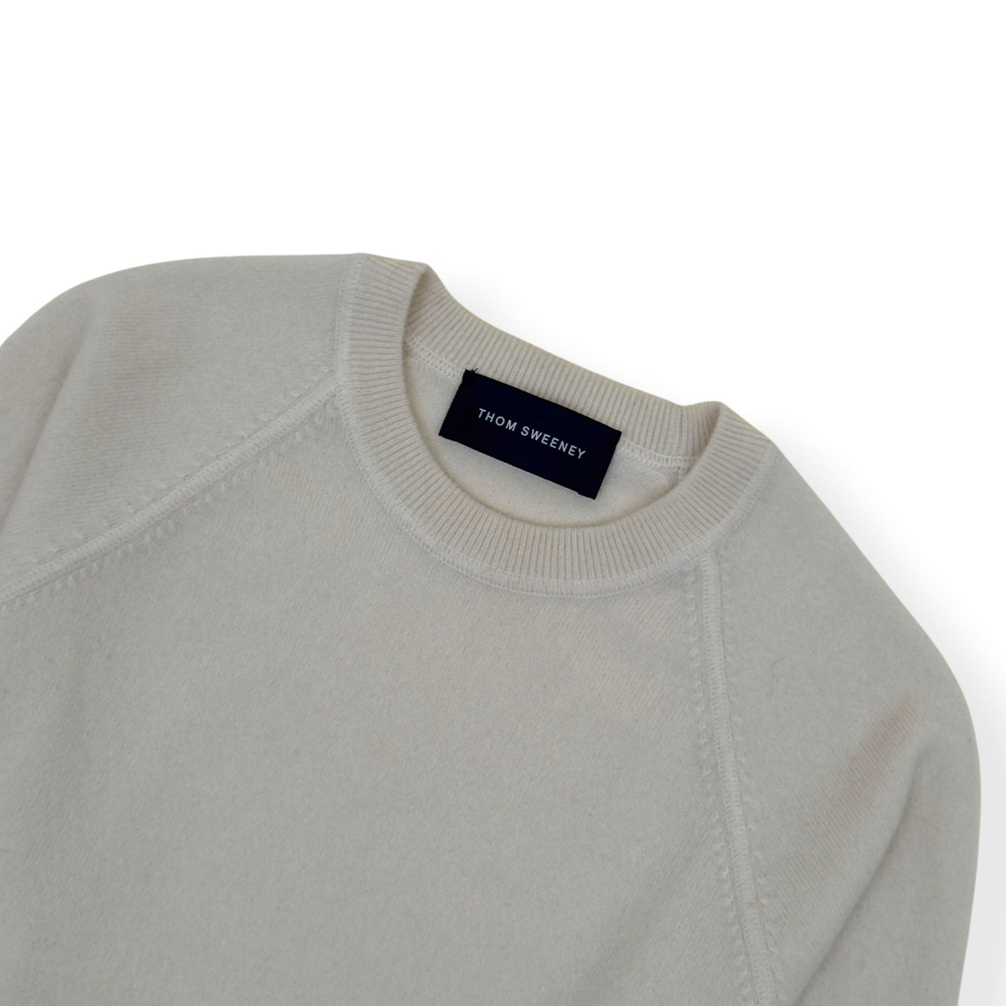 THOM SWEENEY CASHMERE CREWNECK SWEATER ECRU M | Medium, Ecru
