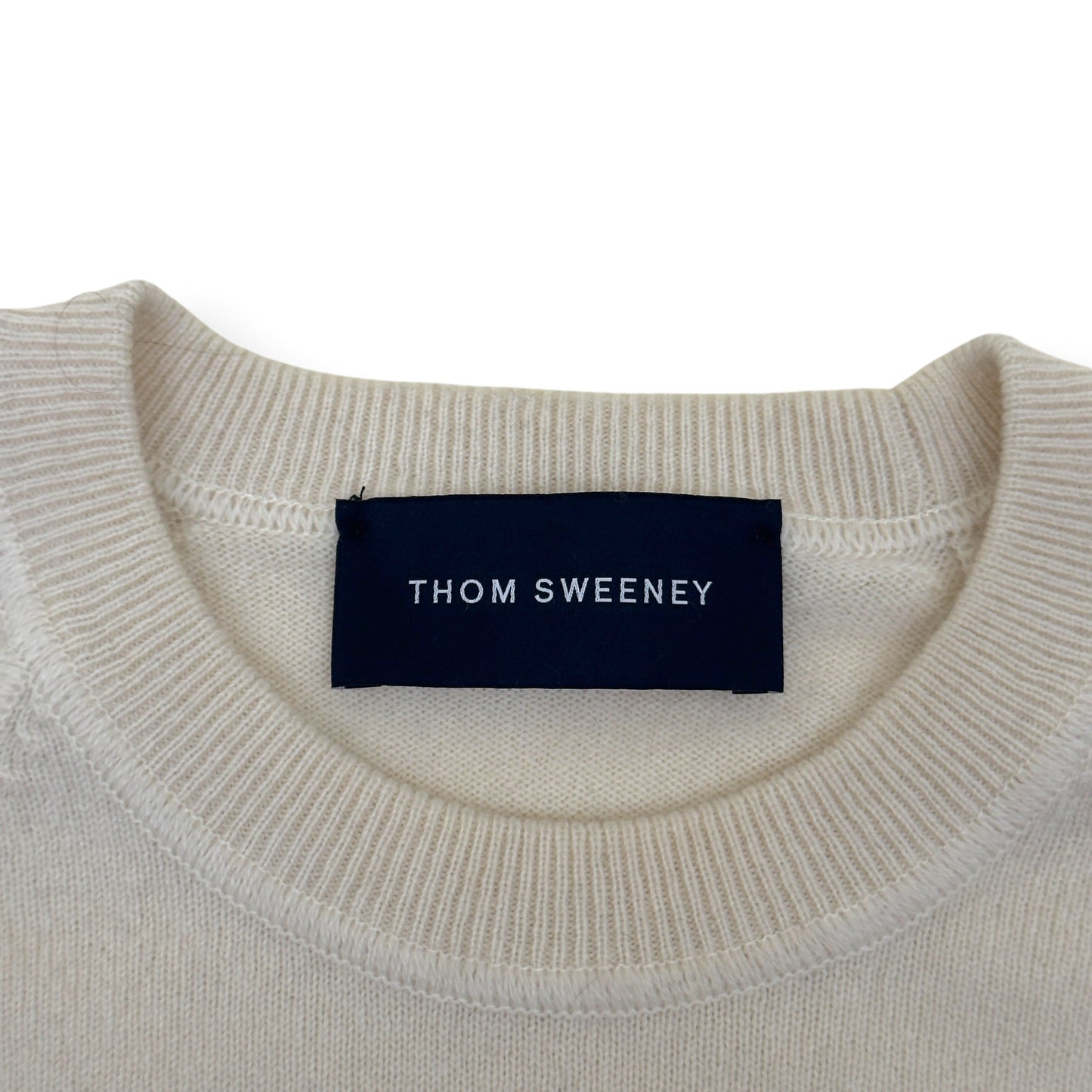 THOM SWEENEY CASHMERE CREWNECK SWEATER ECRU M | Medium, Ecru