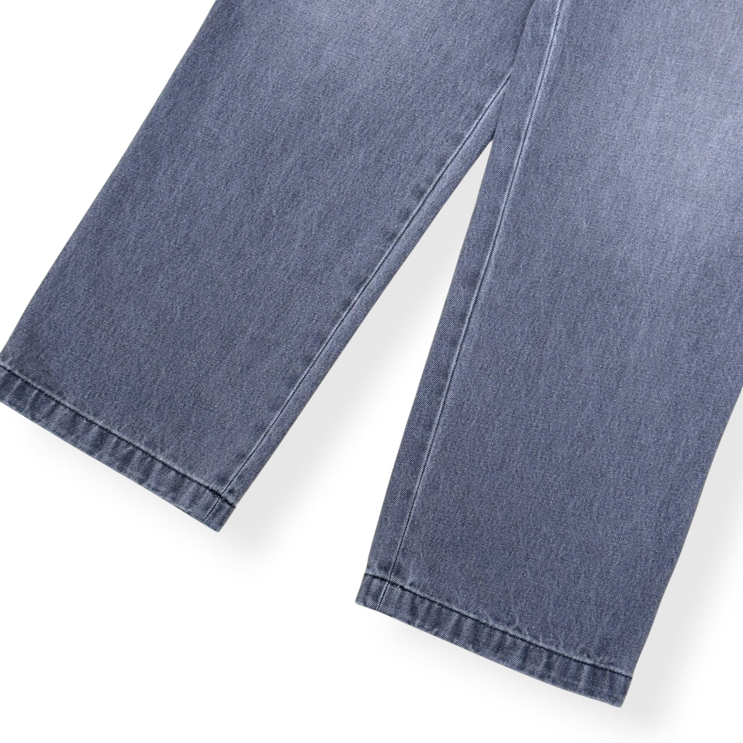 PRADA TRIANGLE LOGO WIDE LEG JEANS GREY 48 / M | Medium, Grey