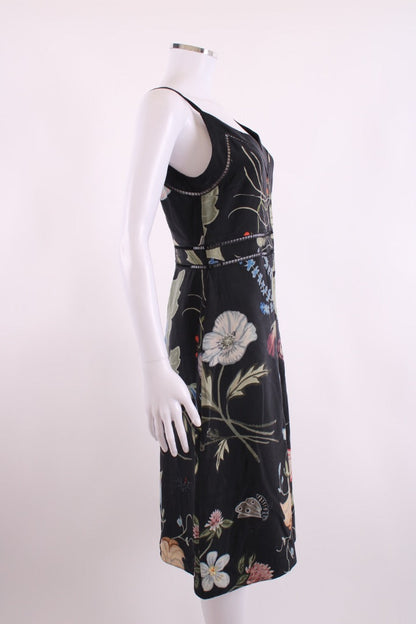 Gucci S/S Kris Knight Floral Dress Black/ Khaki 10 | Default Title, Black