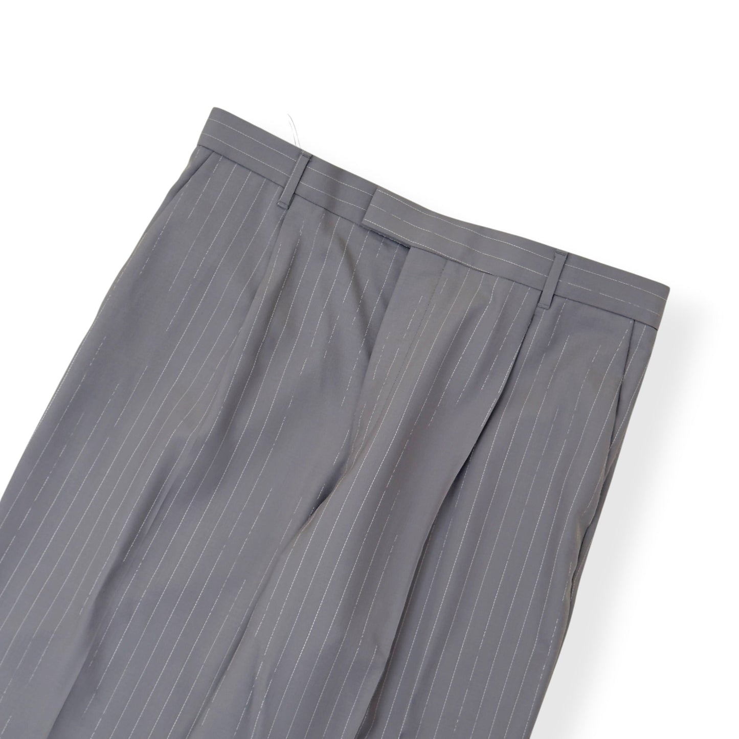 BOSS CRUSHER PINSTRIPE STRAIGHT LEG TROUSERS GREY 52 / XL | XL, Grey