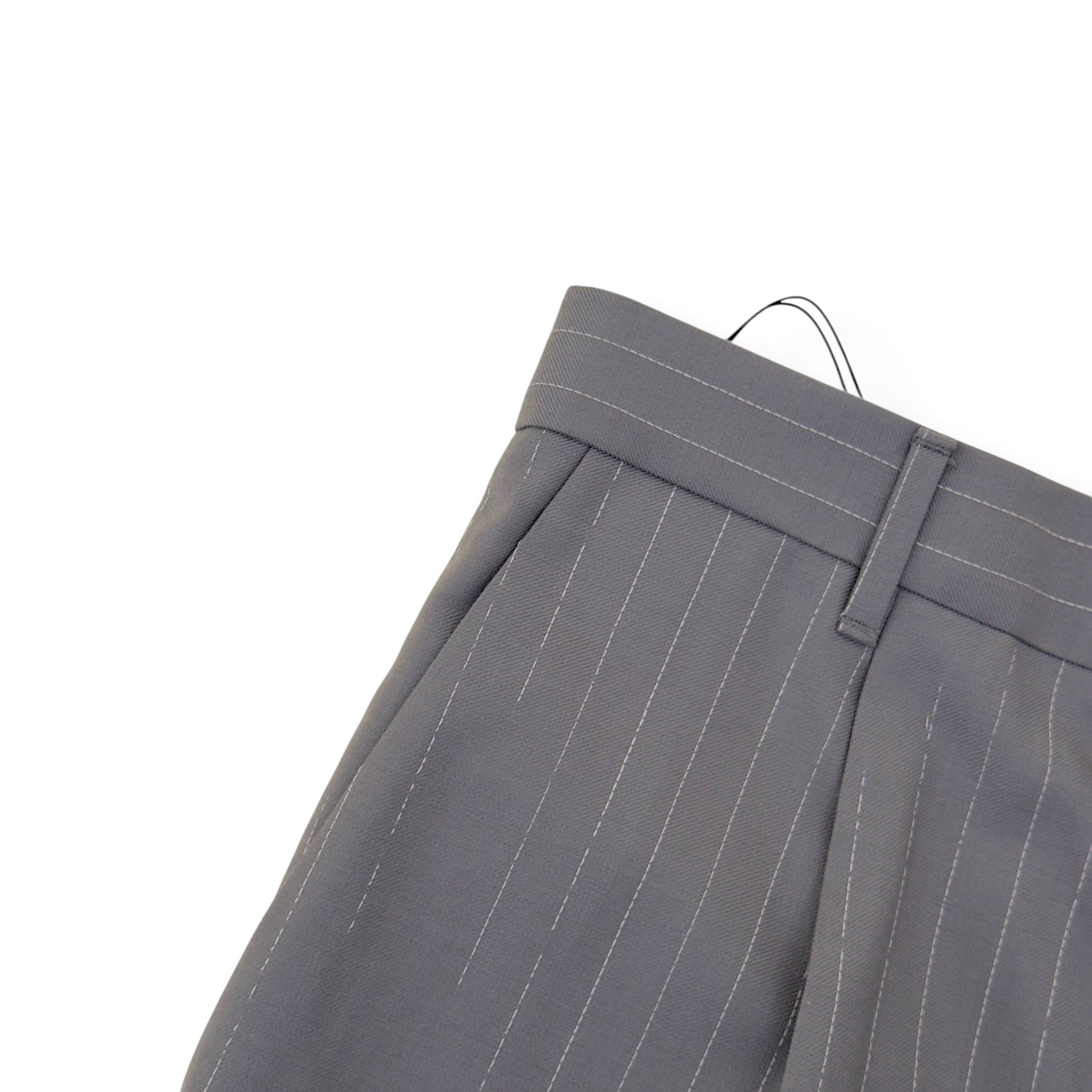 BOSS CRUSHER PINSTRIPE STRAIGHT LEG TROUSERS GREY 52 / XL | XL, Grey