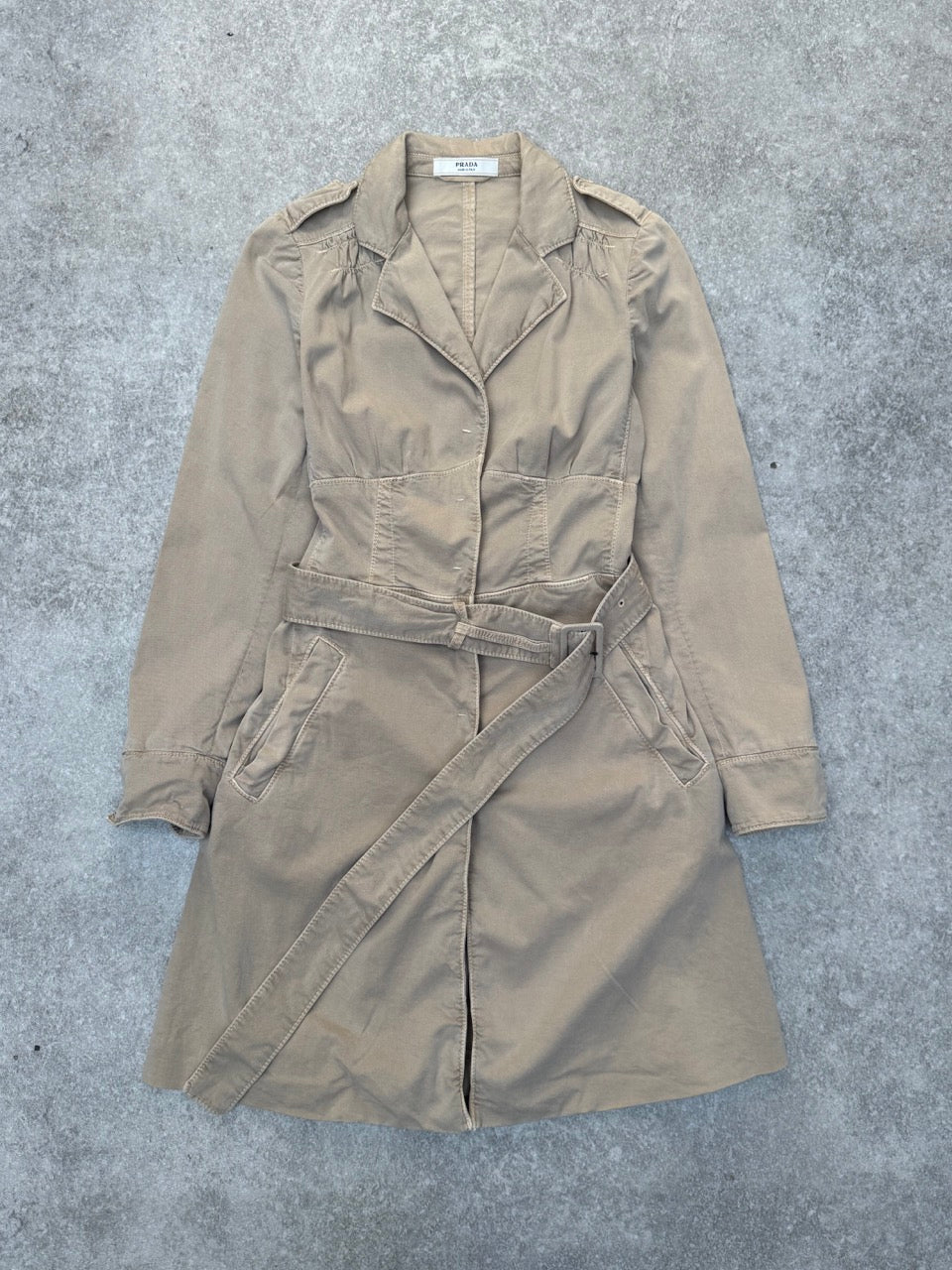 2008 Prada Belted Beige Trench