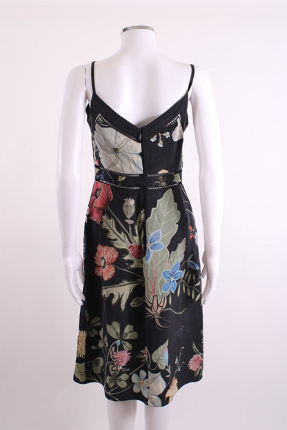 Gucci S/S Kris Knight Floral Dress Black/ Khaki 10 | Default Title, Black