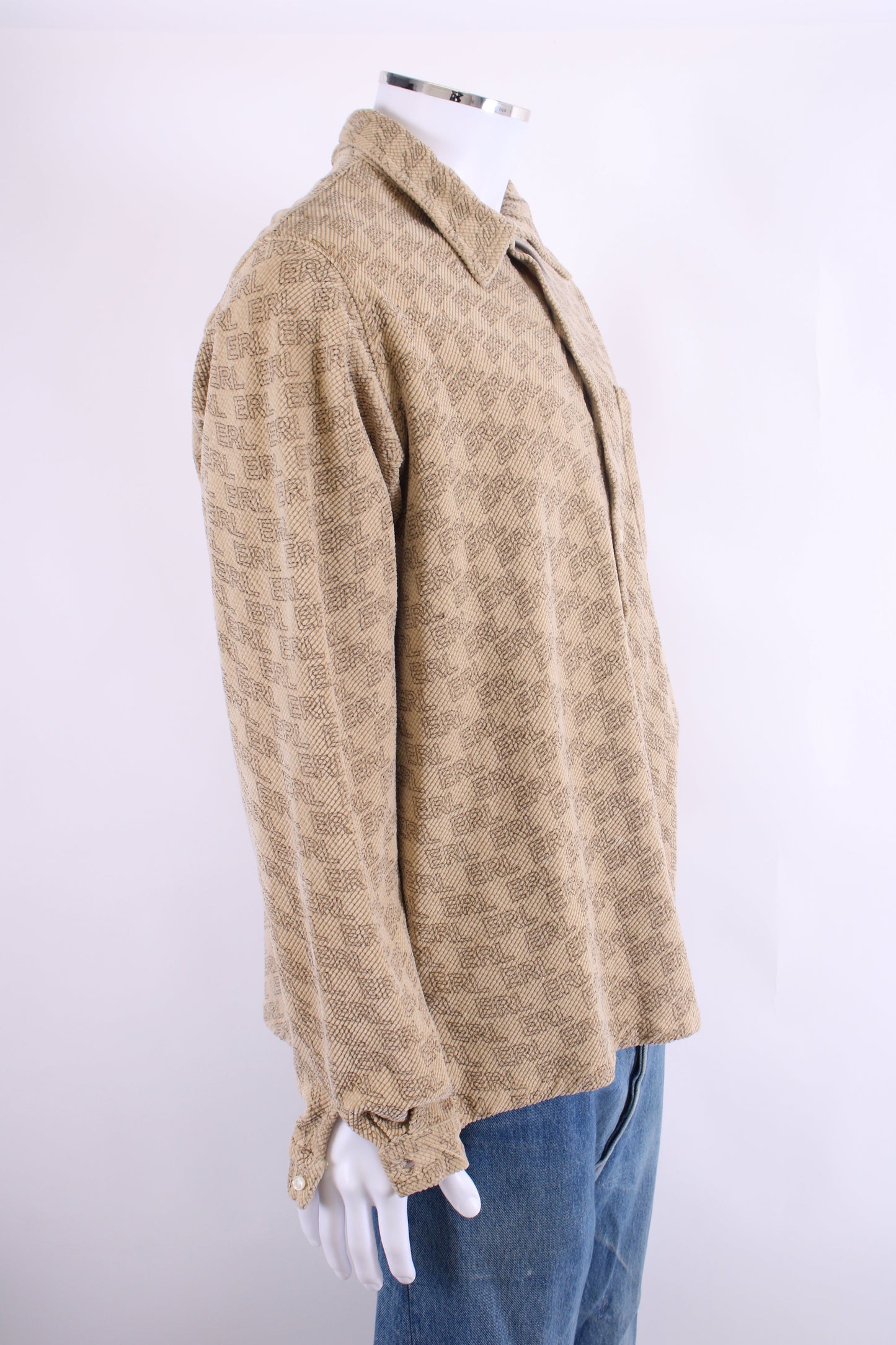 ERL Logo Print Shirt Beige XL | O/S, Beige