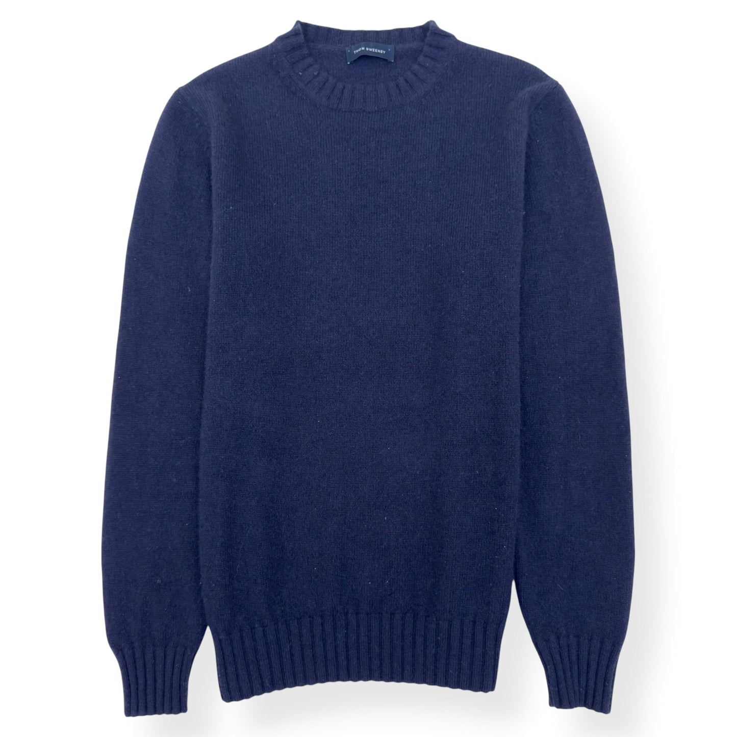 THOM SWEENEY CASHMERE CREWNECK SWEATER NAVY M | Medium, Navy