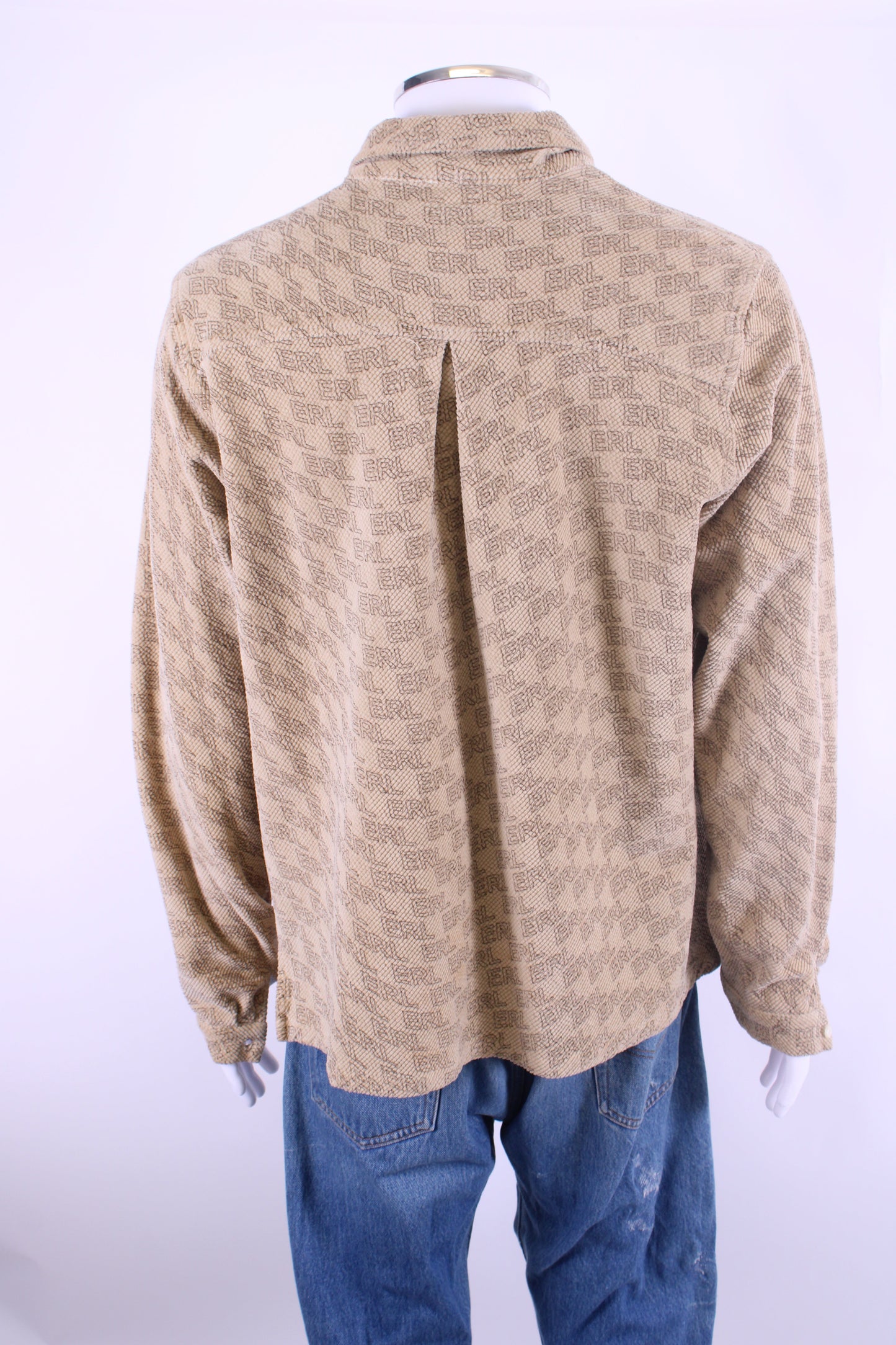 ERL Logo Print Shirt Beige XL | O/S, Beige
