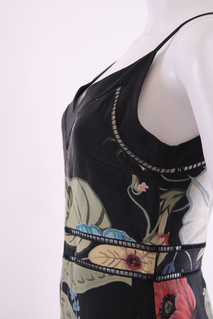 Gucci S/S Kris Knight Floral Dress Black/ Khaki 10 | Default Title, Black