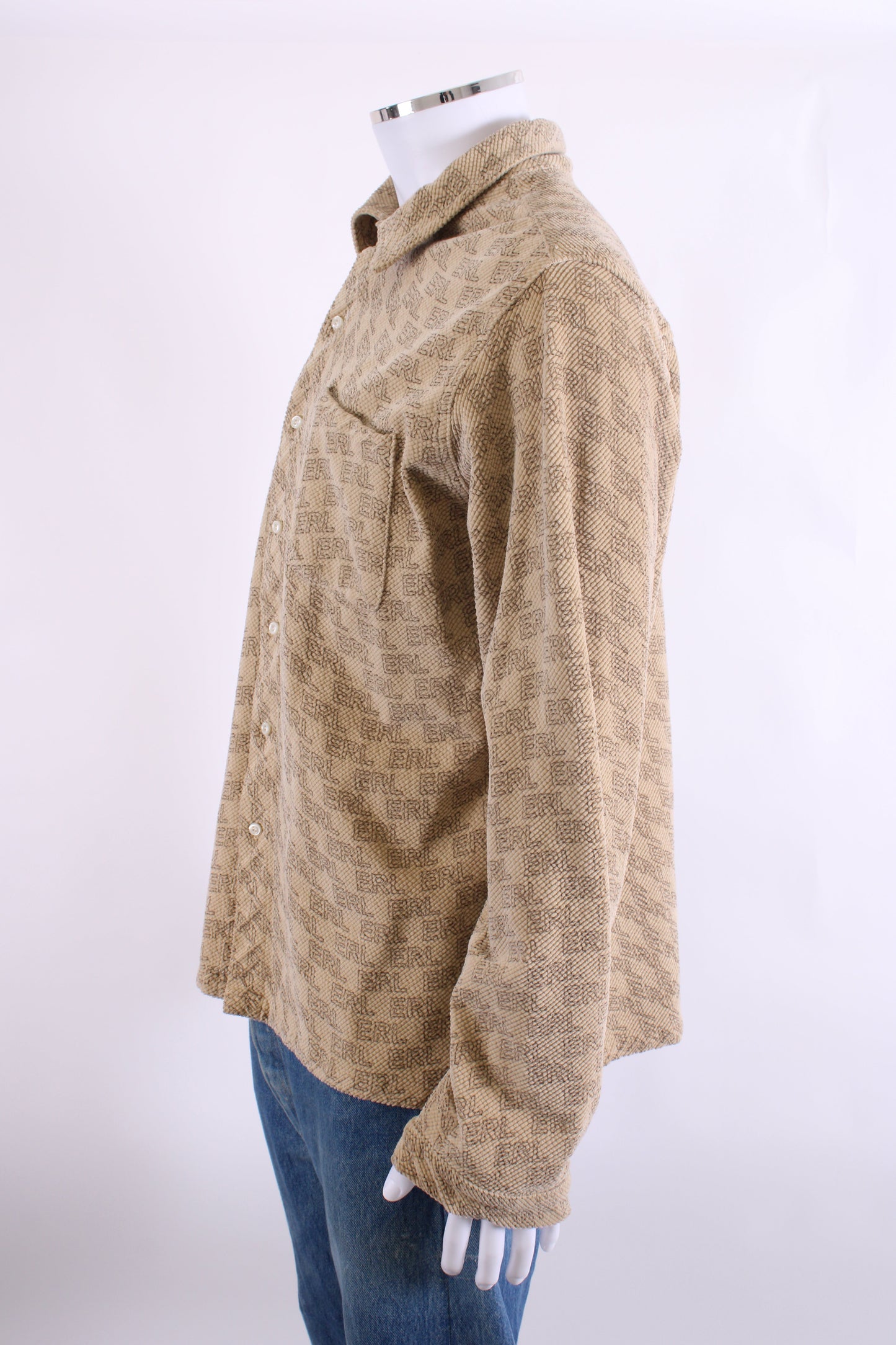 ERL Logo Print Shirt Beige XL | O/S, Beige