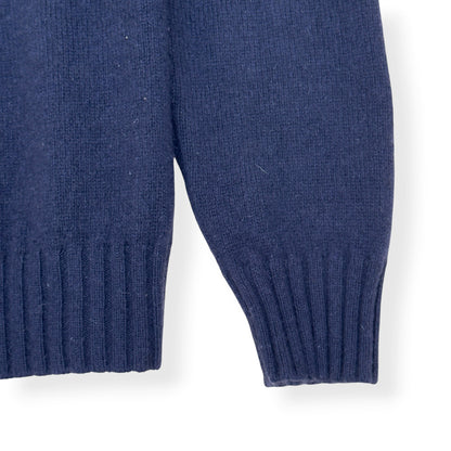 THOM SWEENEY CASHMERE CREWNECK SWEATER NAVY M | Medium, Navy