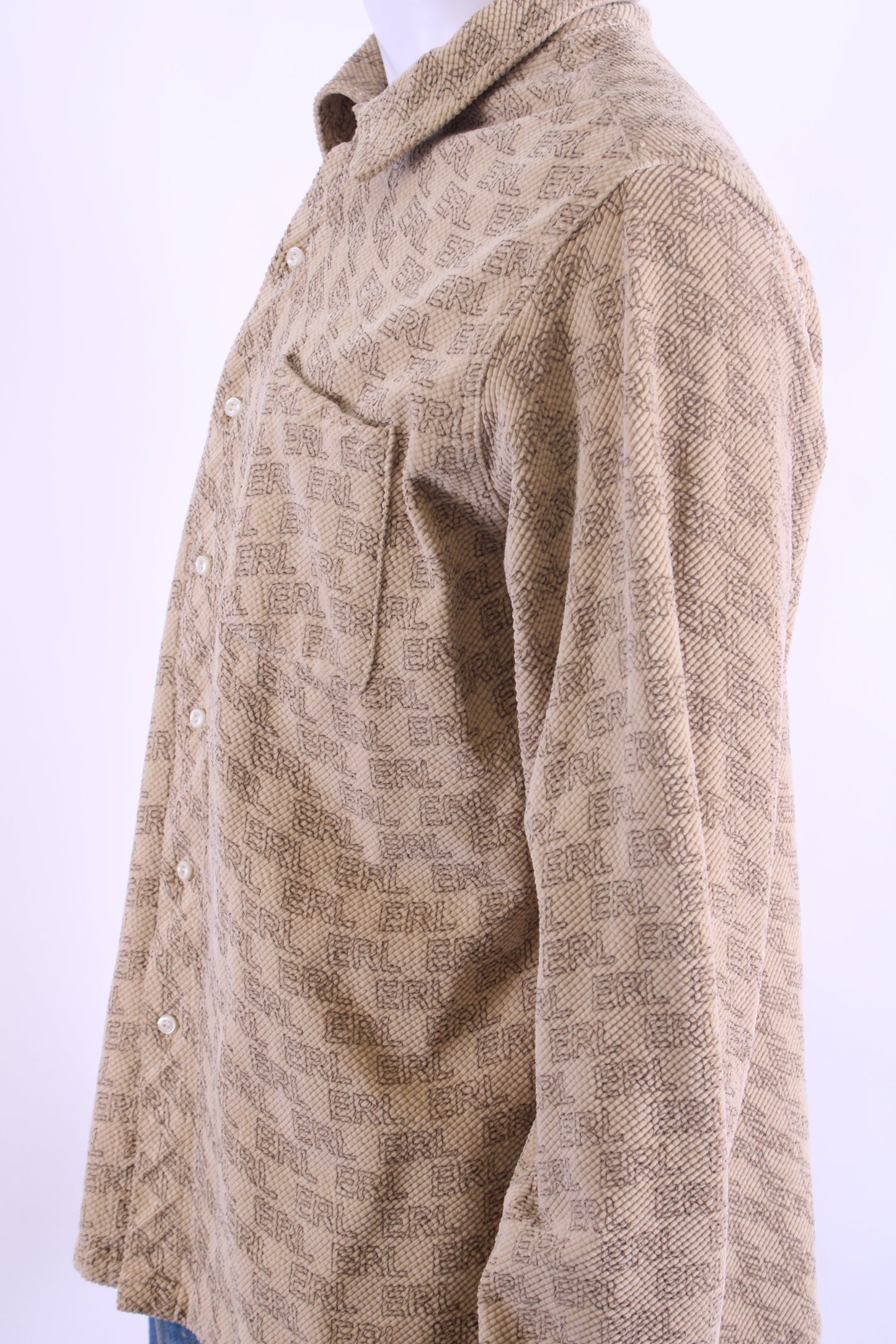 ERL Logo Print Shirt Beige XL | O/S, Beige