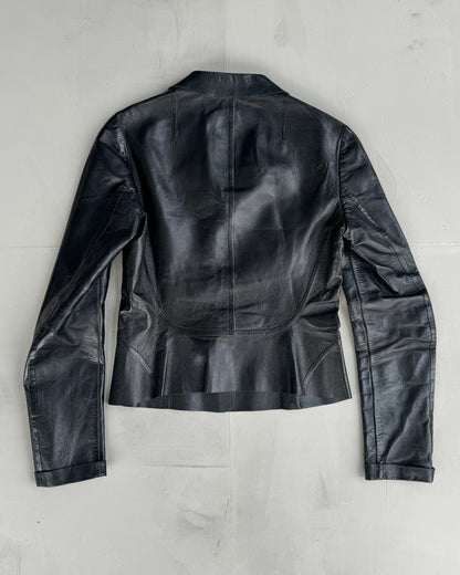 CALVIN KLEIN COLLECTION SS97 LEATHER BLAZER - XS