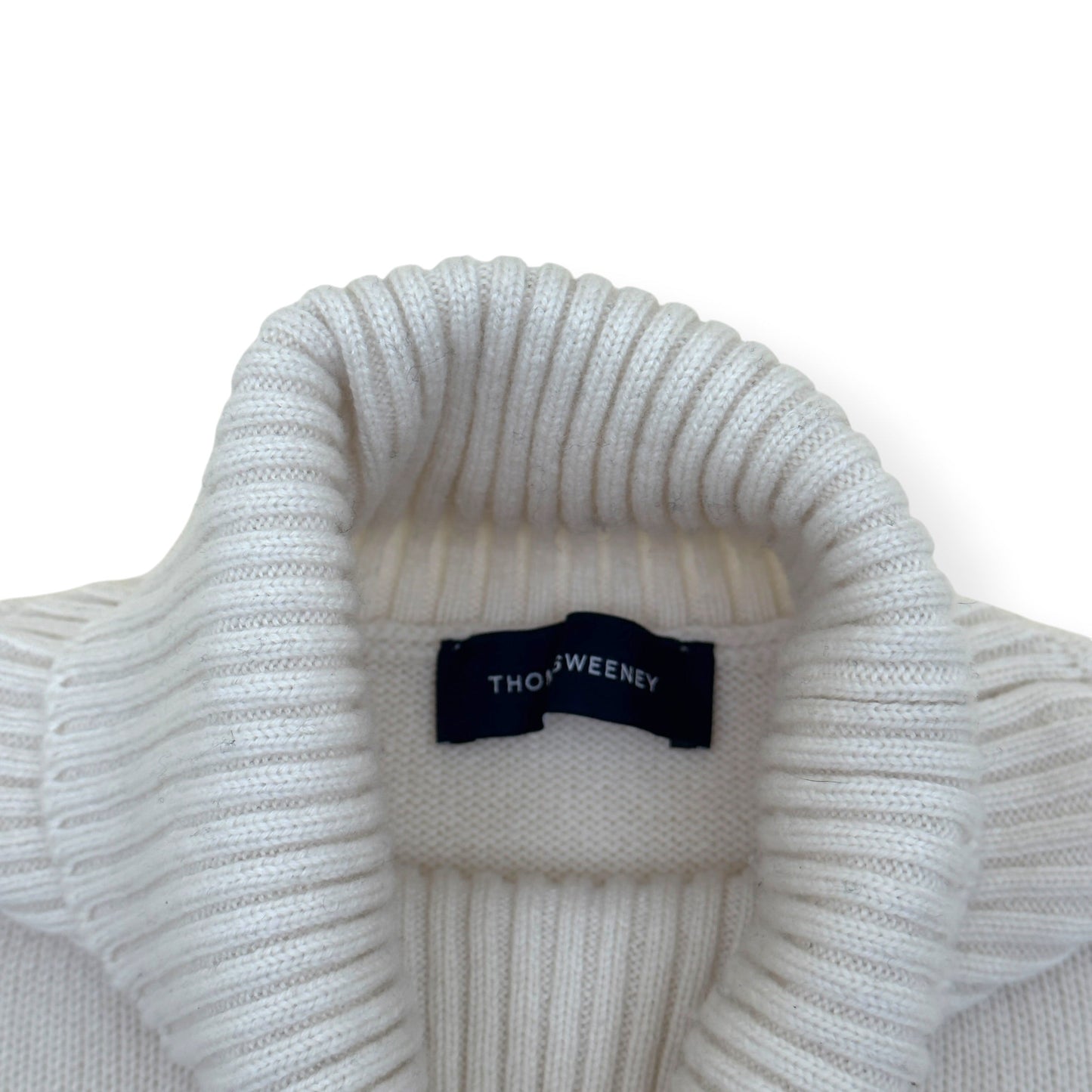 THOM SWEENEY CASHMERE ROLLNECK SWEATER ECRU L | Large, Ecru
