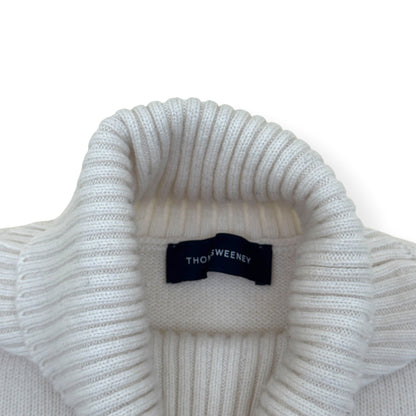 THOM SWEENEY CASHMERE ROLLNECK SWEATER ECRU L | Large, Ecru