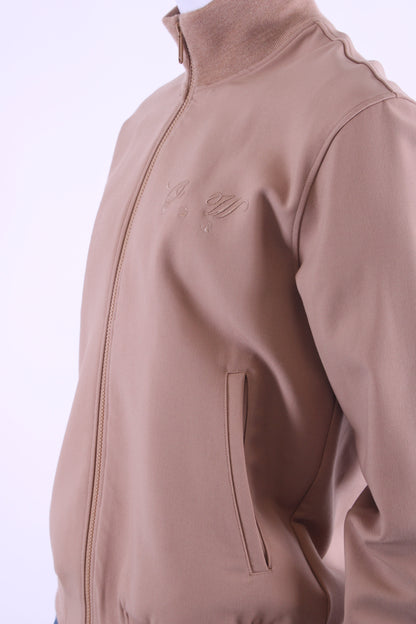 Off White Slogan Bomber Jacket Beige L | Large, Beige