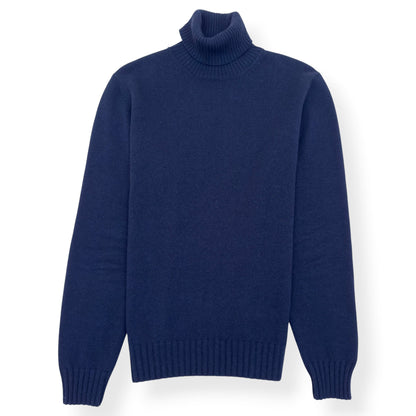 THOM SWEENEY CASHMERE ROLL NECK SWEATER NAVY M | Medium, Navy