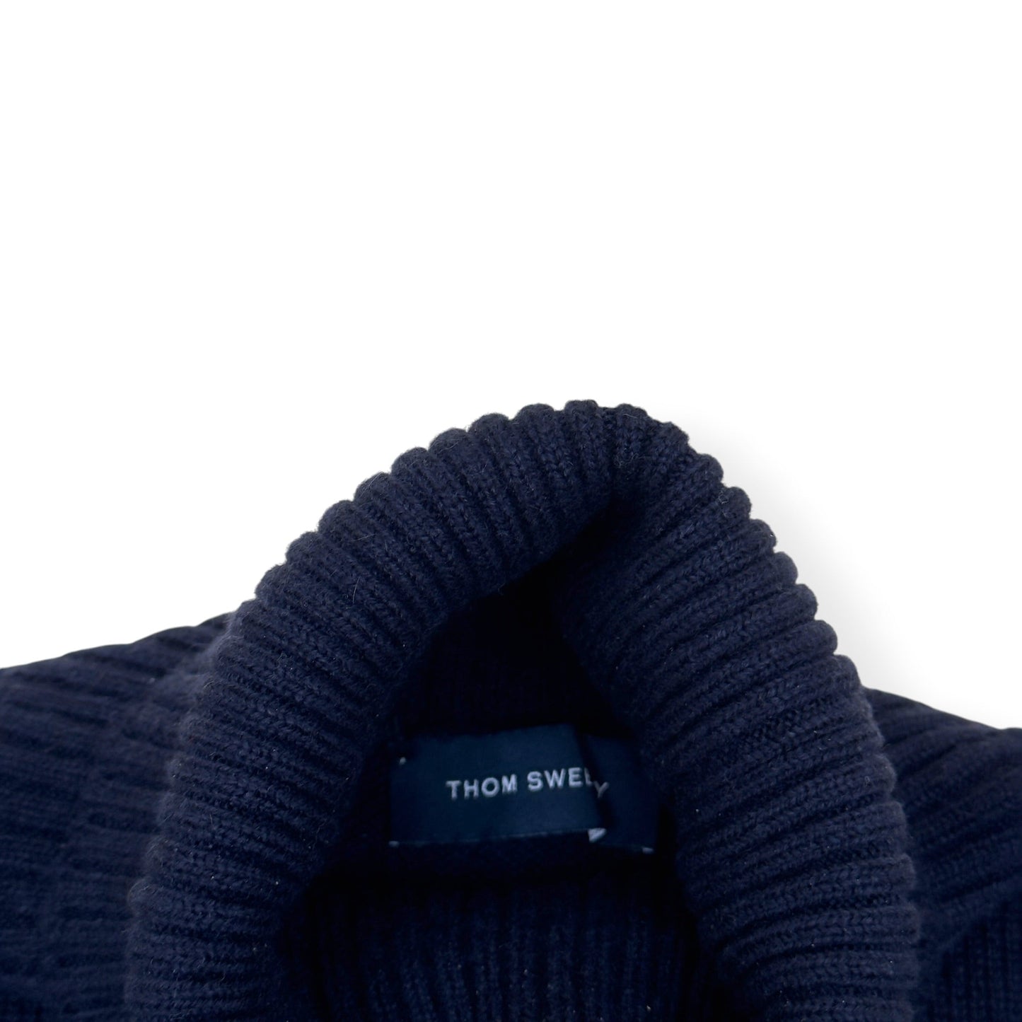 THOM SWEENEY CASHMERE ROLL NECK SWEATER NAVY M | Medium, Navy