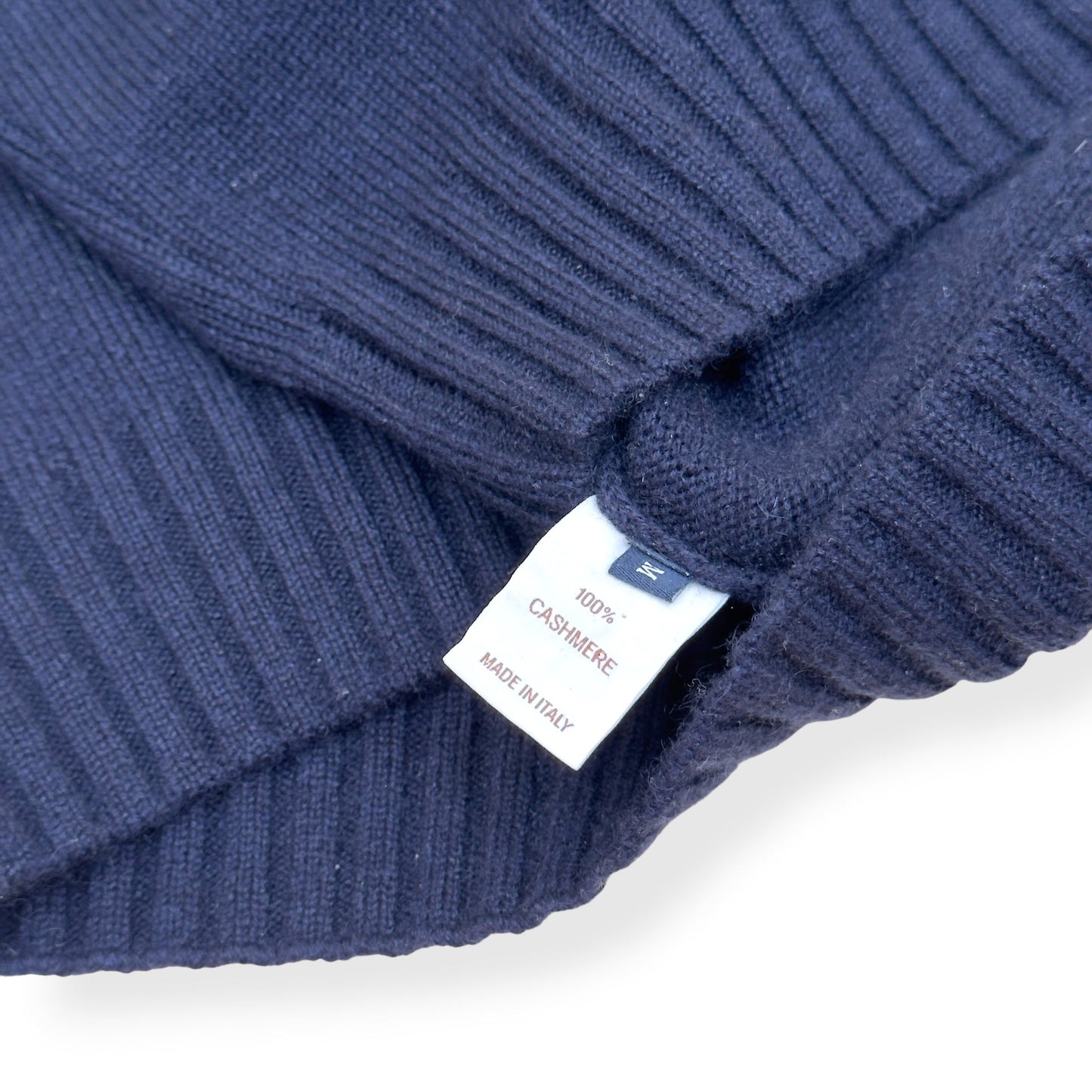 THOM SWEENEY CASHMERE ROLL NECK SWEATER NAVY M | Medium, Navy