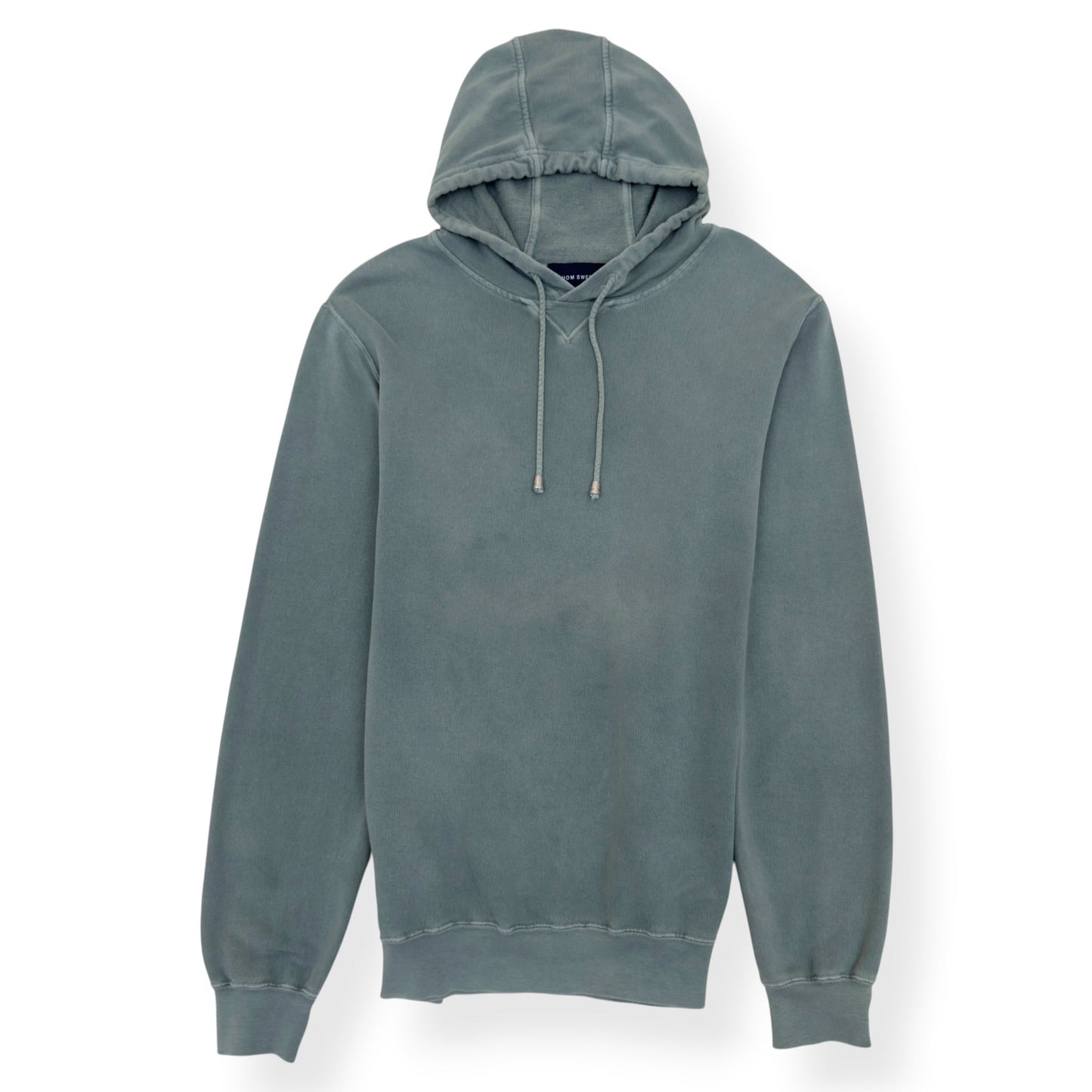 THOM SWEENEY GARMENT DYED COTTON HOODIE GREEN L | Large, Green