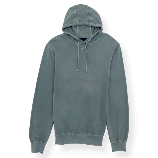 THOM SWEENEY GARMENT DYED COTTON HOODIE GREEN L | Large, Green