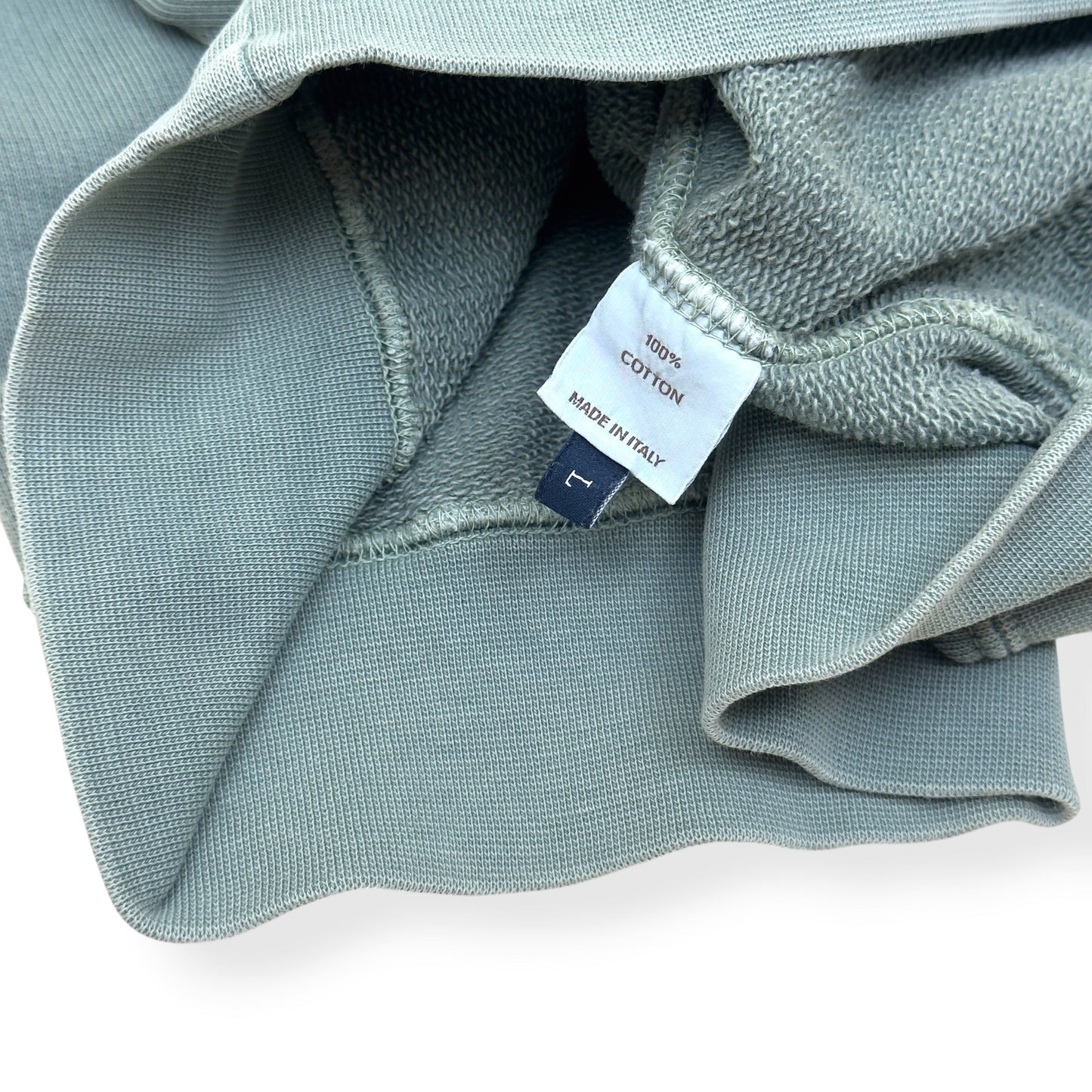 THOM SWEENEY GARMENT DYED COTTON HOODIE GREEN L | Large, Green
