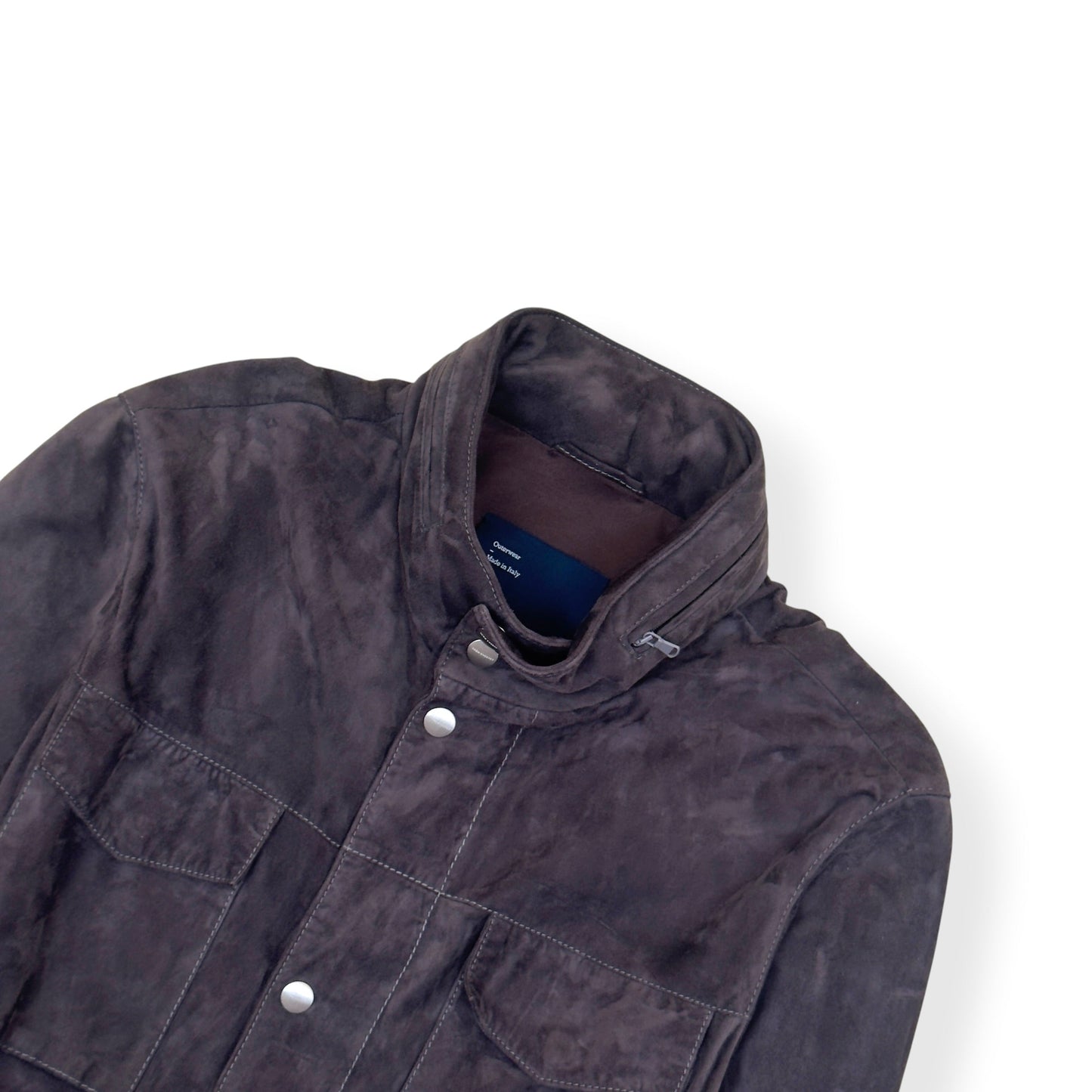 THOM SWEENEY SUEDE FIELD JACKET BROWN 52 / L | Large, Brown