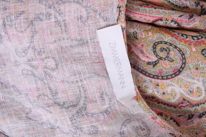 Zimmermann S/S Paisley Print Mini Dress Mustard/ Pink 14 | Default Title, Pink