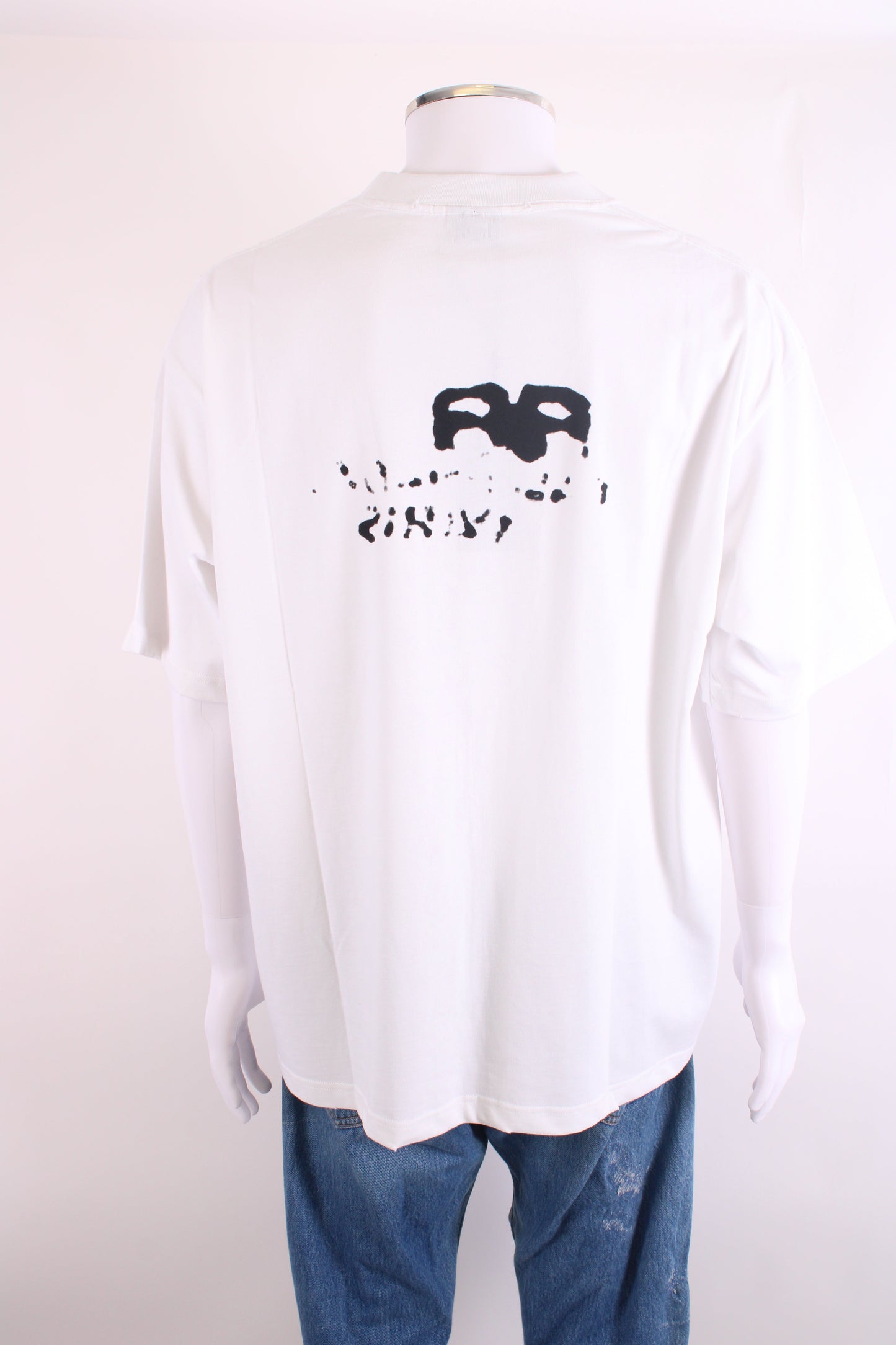 Balenciaga Graffiti Logo T-shirt White/ Black XXL | XXL, Black