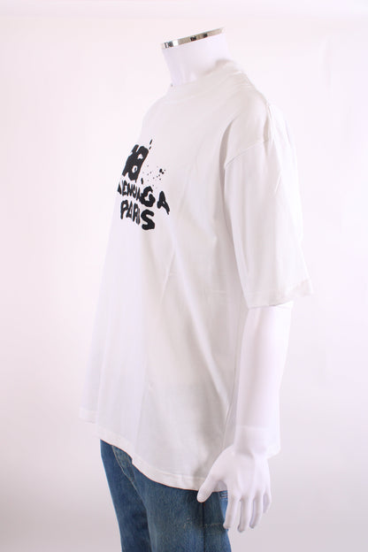Balenciaga Graffiti Logo T-shirt White/ Black XXL | XXL, Black