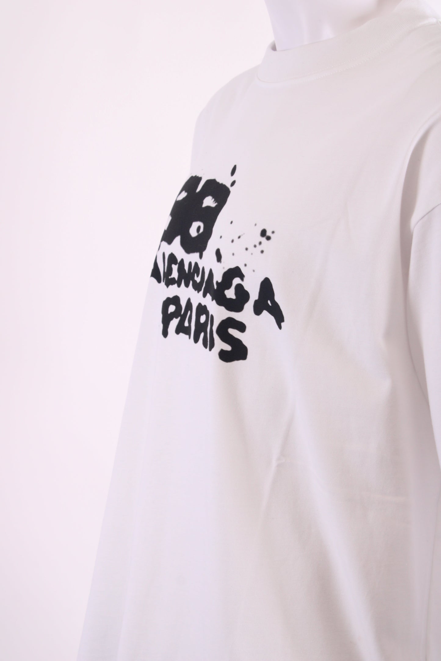 Balenciaga Graffiti Logo T-shirt White/ Black XXL | XXL, Black