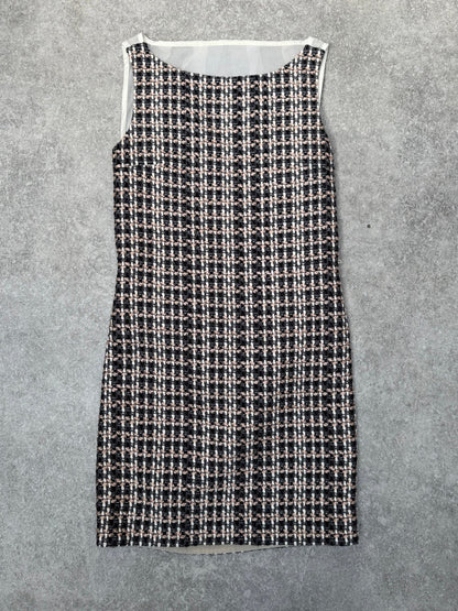 Sacai Sheers Panelled Tweed Fabric Midi Dress SC: 5782