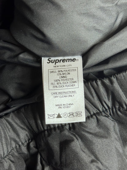 S/S 19' Supreme Bonded Logo Down Black Nylon Puffer Jacket