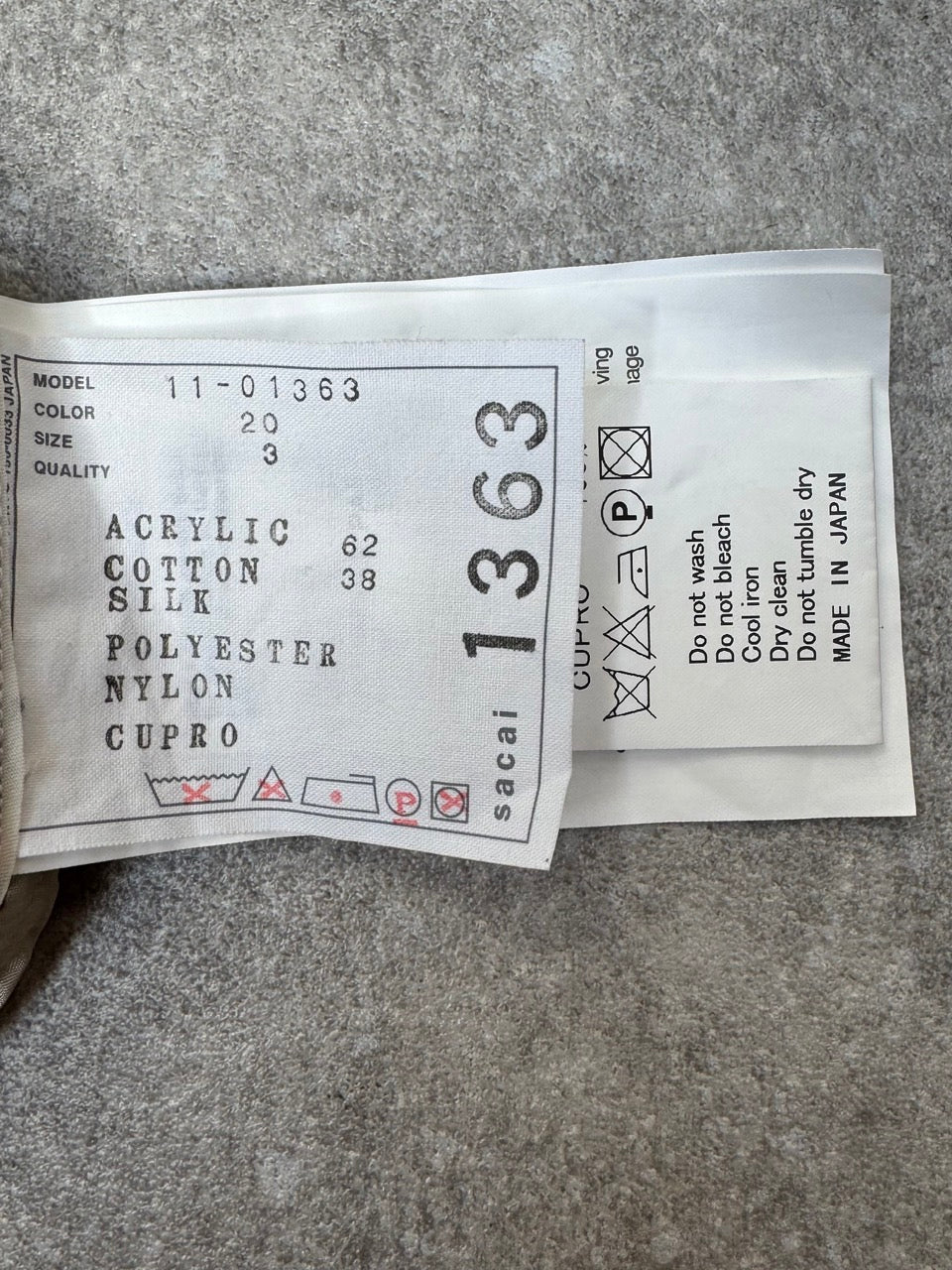 Sacai Sheers Panelled Tweed Fabric Midi Dress SC: 5782