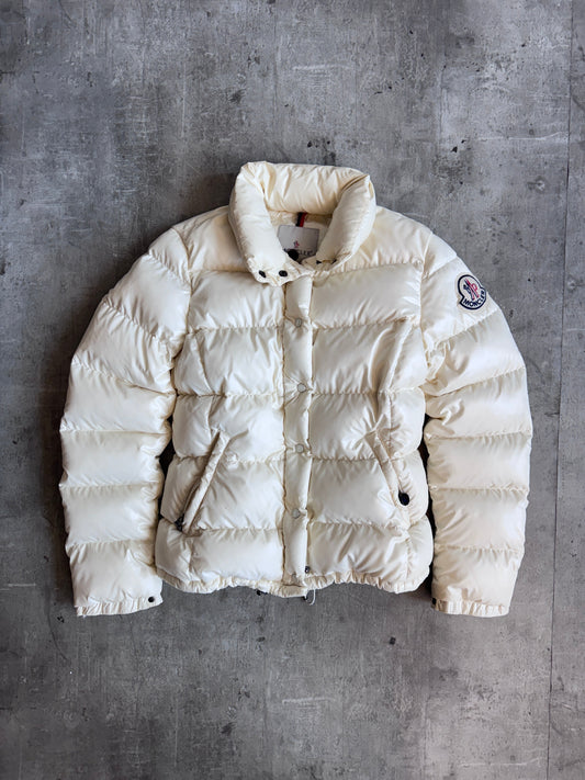 Moncler Ivory Pearlescent Down Puffer Jacket