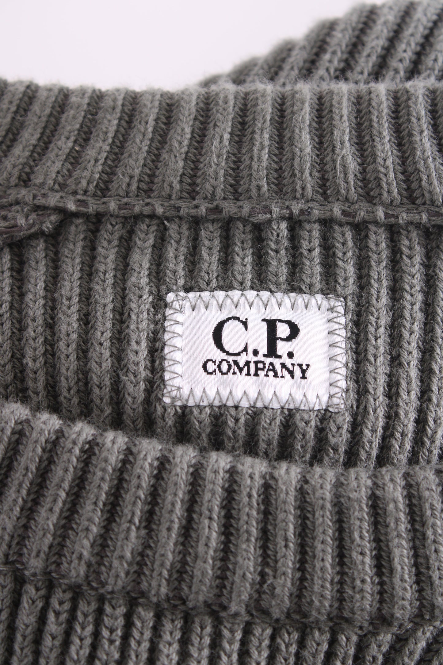 CP Company L/S Ribbed Knit Jumper Khaki XXL | XXL, Khaki