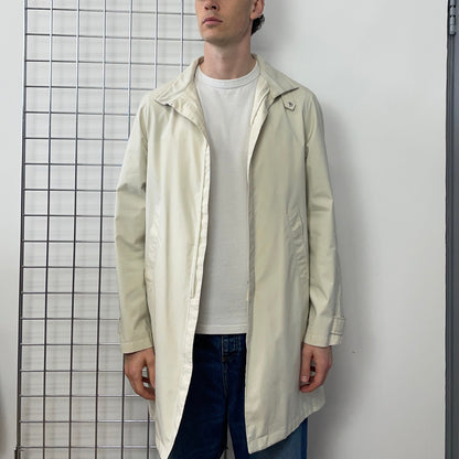 Prada Sport Cream 00s Goretex Longline Trench Coat | Large, Cream