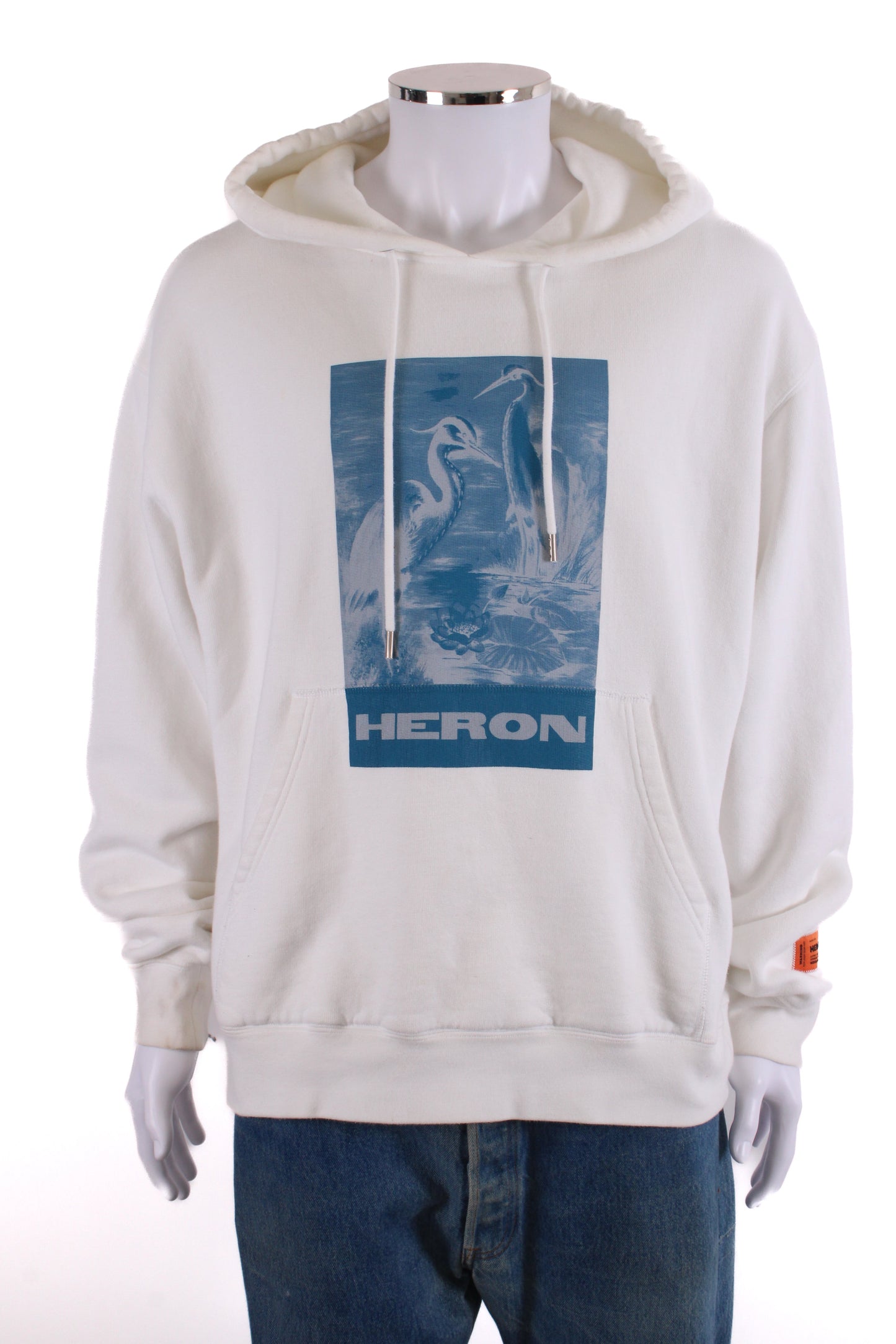 Heron Preston Blue Halo Hoodie White L | Large, Blue