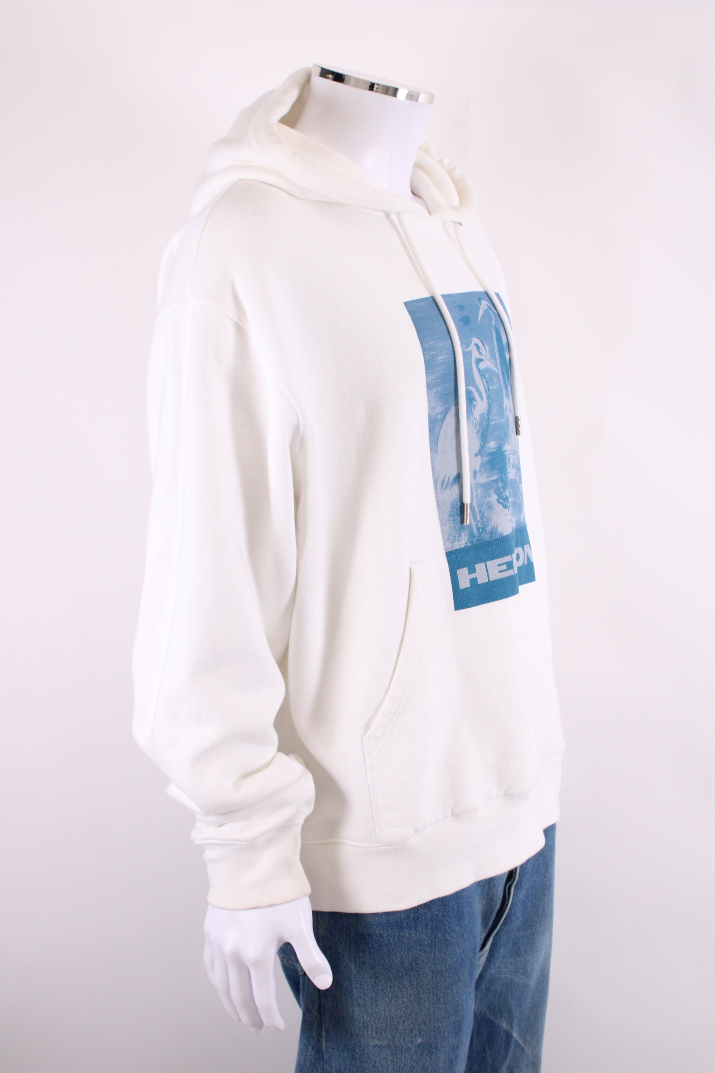 Heron Preston Blue Halo Hoodie White L | Large, Blue