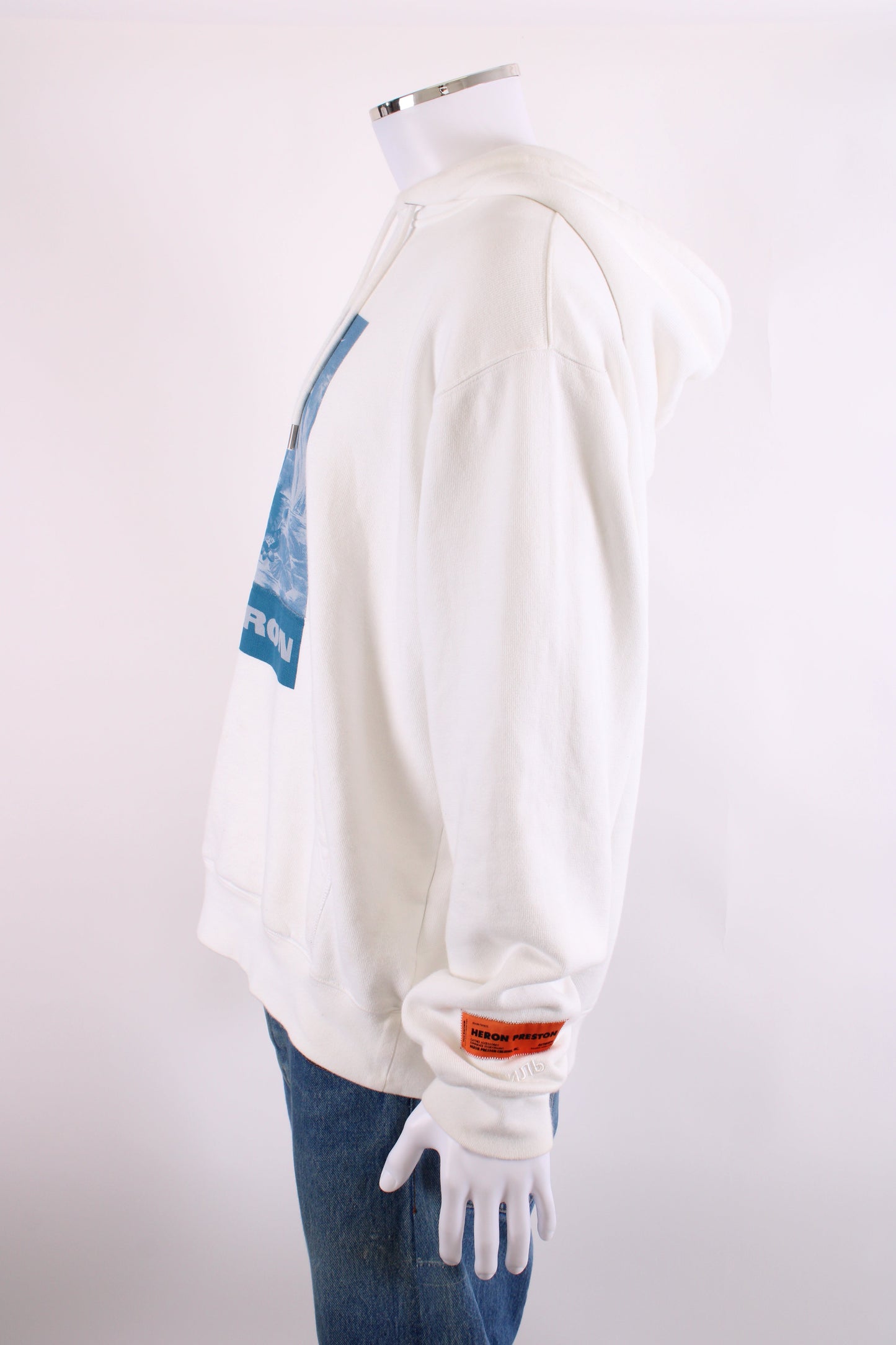 Heron Preston Blue Halo Hoodie White L | Large, Blue