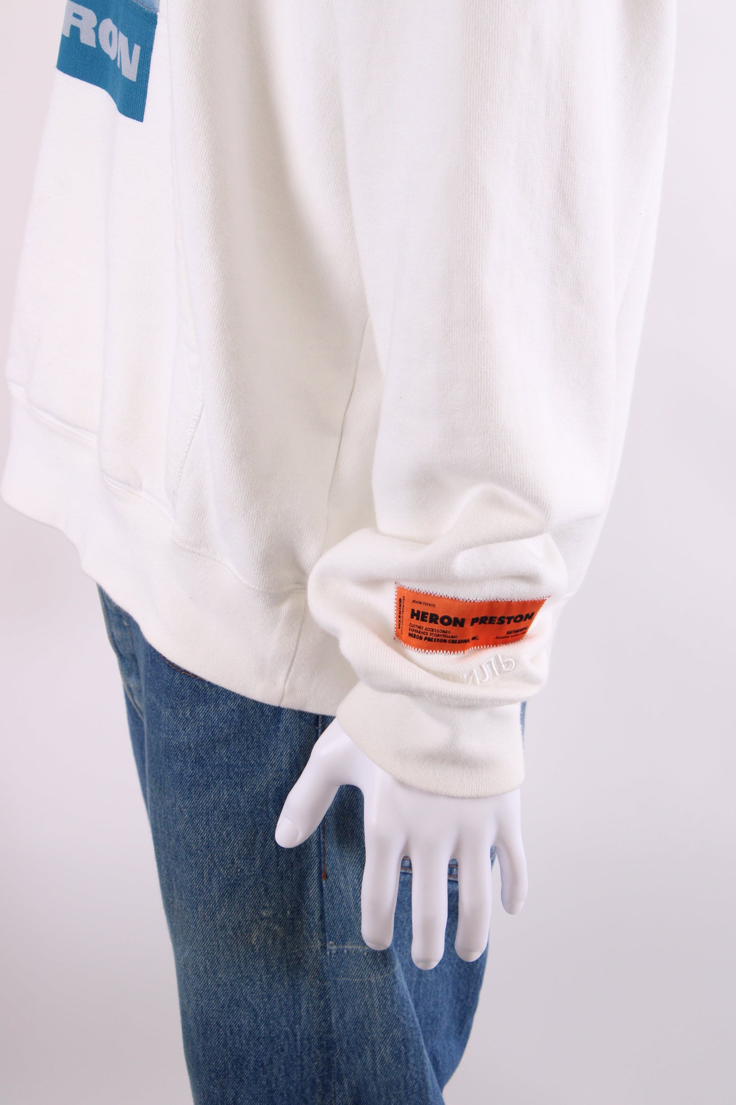 Heron Preston Blue Halo Hoodie White L | Large, Blue