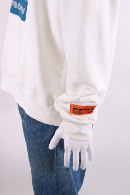 Heron Preston Blue Halo Hoodie White L | Large, Blue