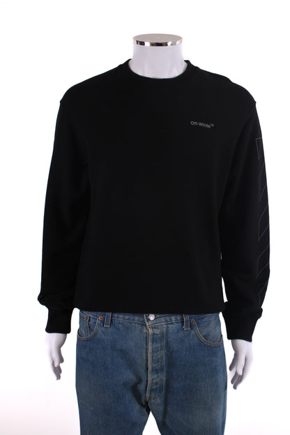 Off White Logo Sleeve Sweatshirt Black M | Medium, Black