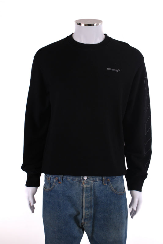 Off White Logo Sleeve Sweatshirt Black M | Medium, Black
