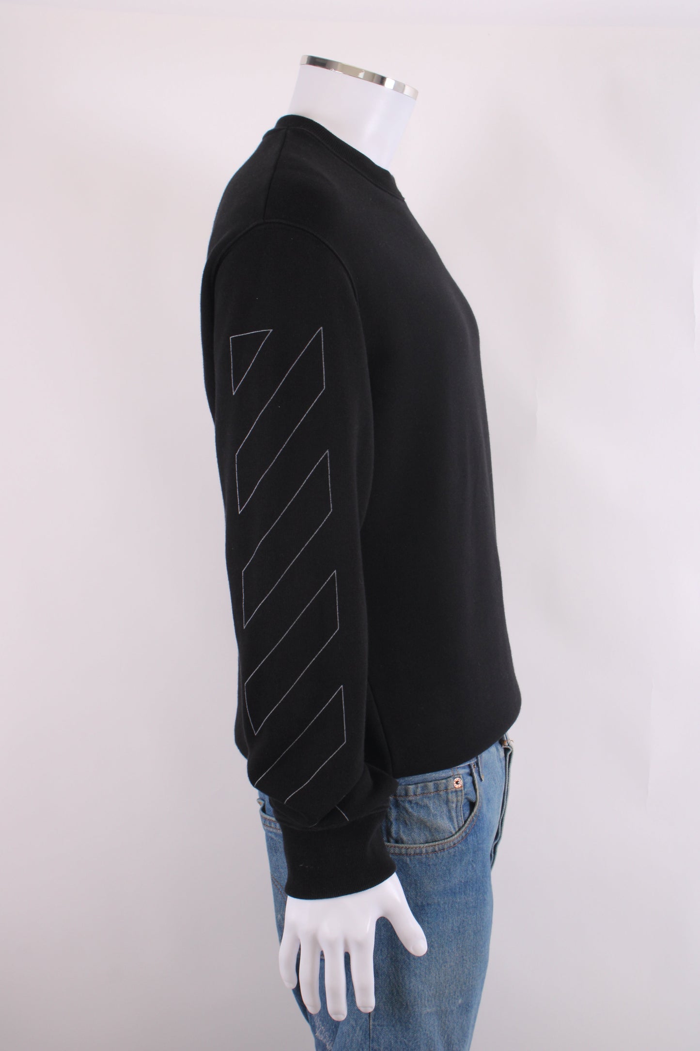 Off White Logo Sleeve Sweatshirt Black M | Medium, Black